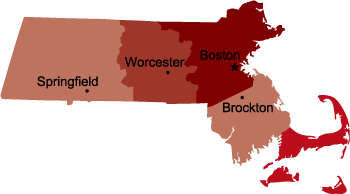 Massachusetts region map